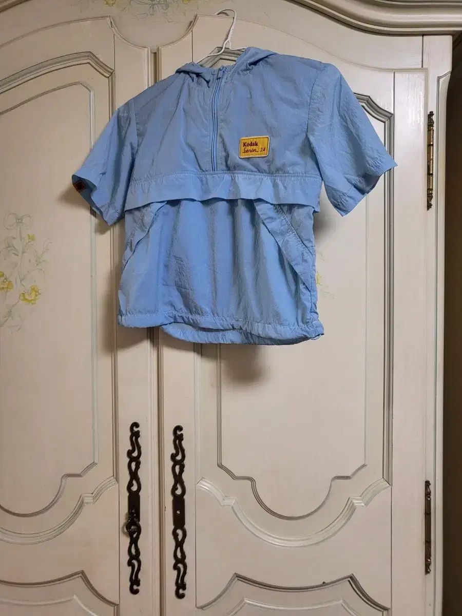 コダック ブルー 半袖 フード ウィンドブレーカー 130