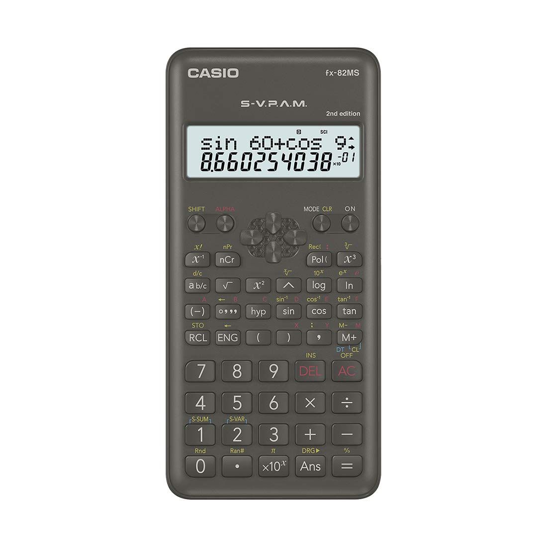Casio FX-82MS ポケット関数電卓 ブラック 電卓 – 電卓 (ポケット
