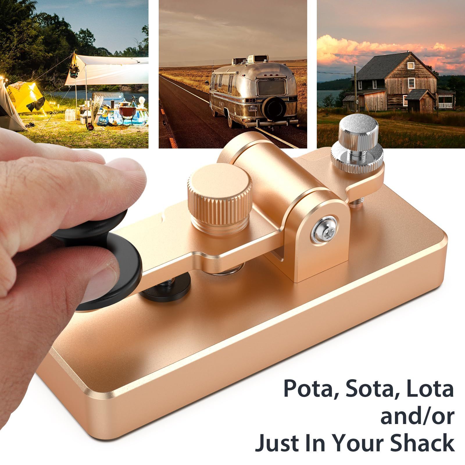  PUTIKEEG アマチュア無線 電鍵 パドル モールス信号 練習機 磁気フィードバックマニュアルアップライトエレクトリックキー キャンプまたはポタ ソタ ロタ および または小屋の上の磁気回路のリバウンドリバウンド 無線機 アウトドア精密機器