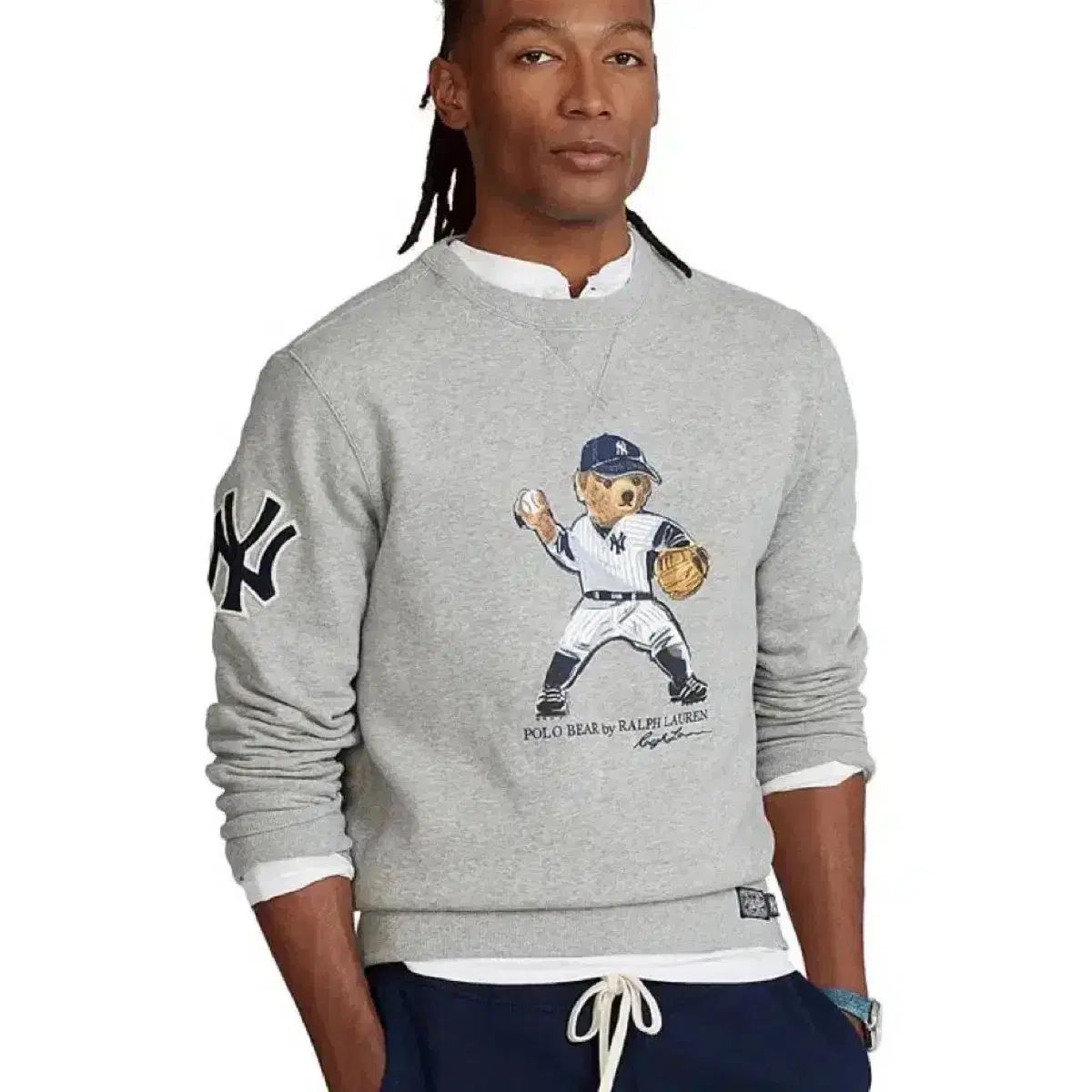 ポロ ラルフローレン ニューヨーク ヤンキース クマ スウェット L