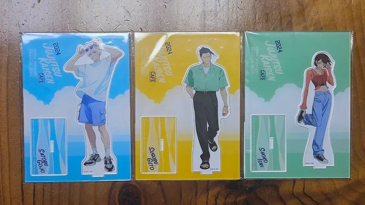 呪術廻戦 2025 じゅじゅカフェ アクリルスタンド サシスト 五条 夏油 家入 硝子 セット