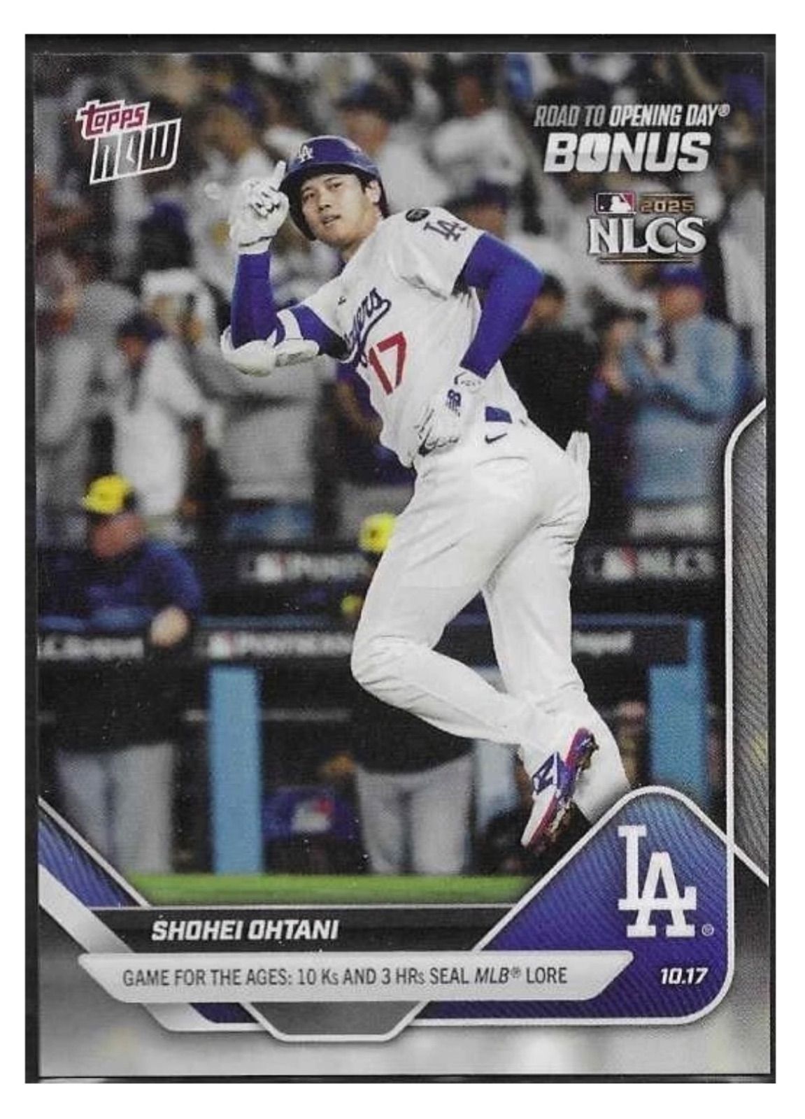 2025 Topps Now 大谷翔平 歴史的快挙!! 3本塁打＆10奪三振 ボーナスカード