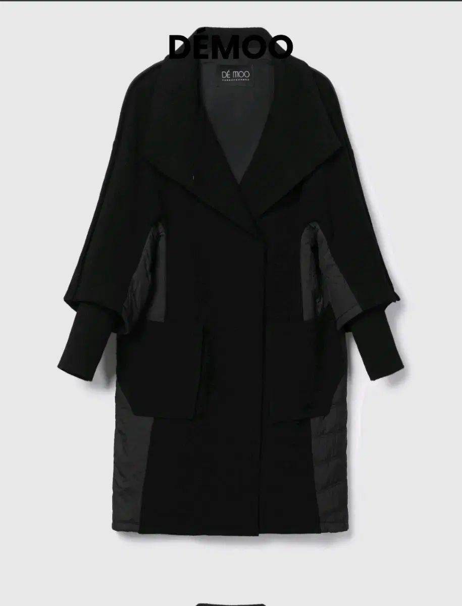 DE ウール ブラック ハーフ コート