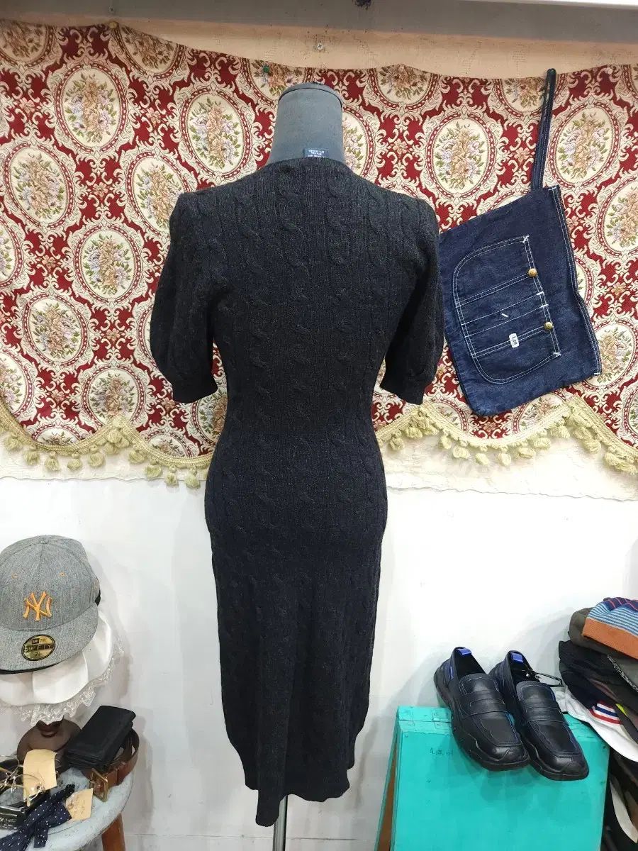  ポロラルフローレン 00 s カシミア ウール ケーブル編み 半袖 ONE PIECE 長袖 七分袖 ひざ丈ワンピース