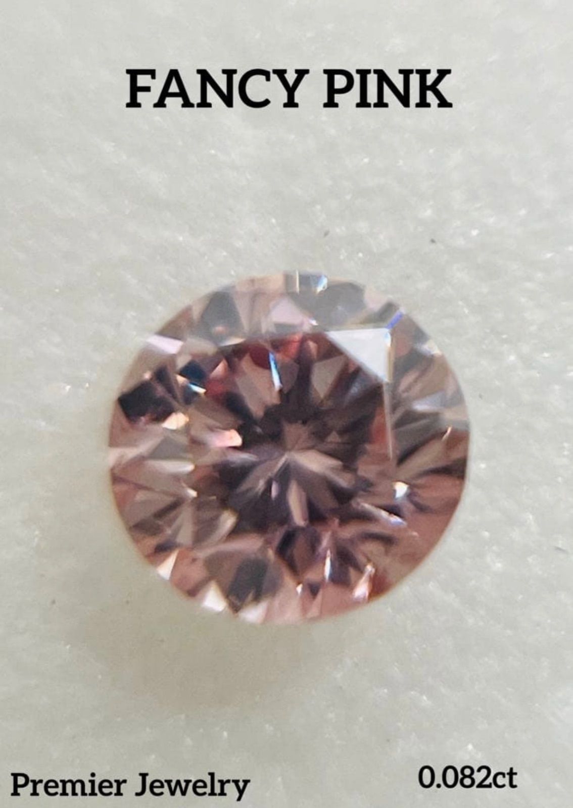 天然ピンクダイヤモンドルース　FANCY PINK ラウンドブリリアント
