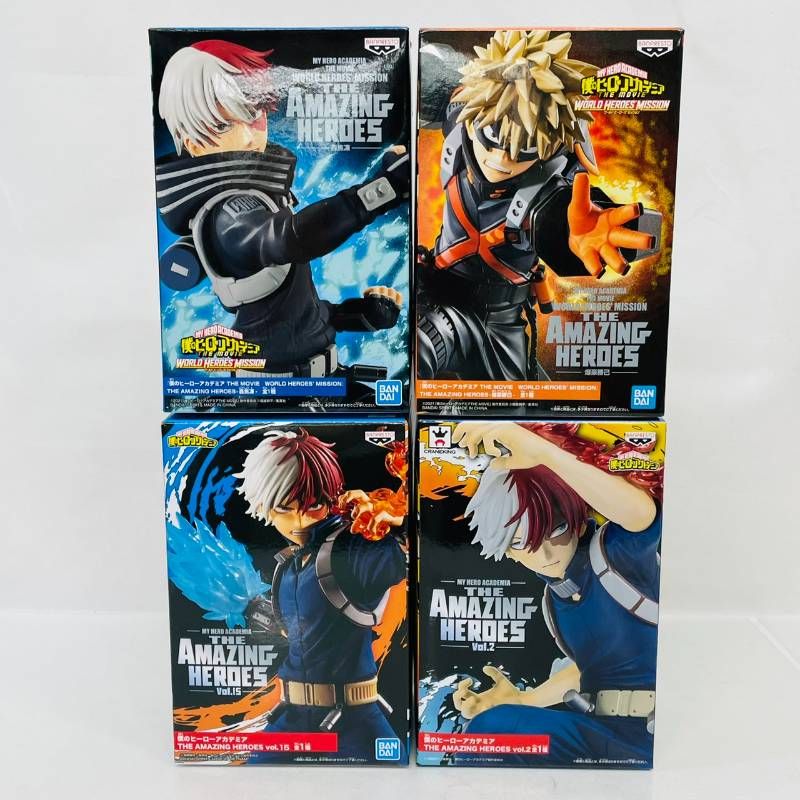 僕のヒーローアカデミアWORLD HEROES MISSION 4体セット 僕のヒーローアカデミア THE AMAZING HEROES 轟焦凍 爆豪勝己 4体