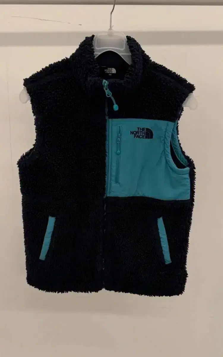 ザノースフェイス ボア フリース ベスト ネイビー ターコイズ