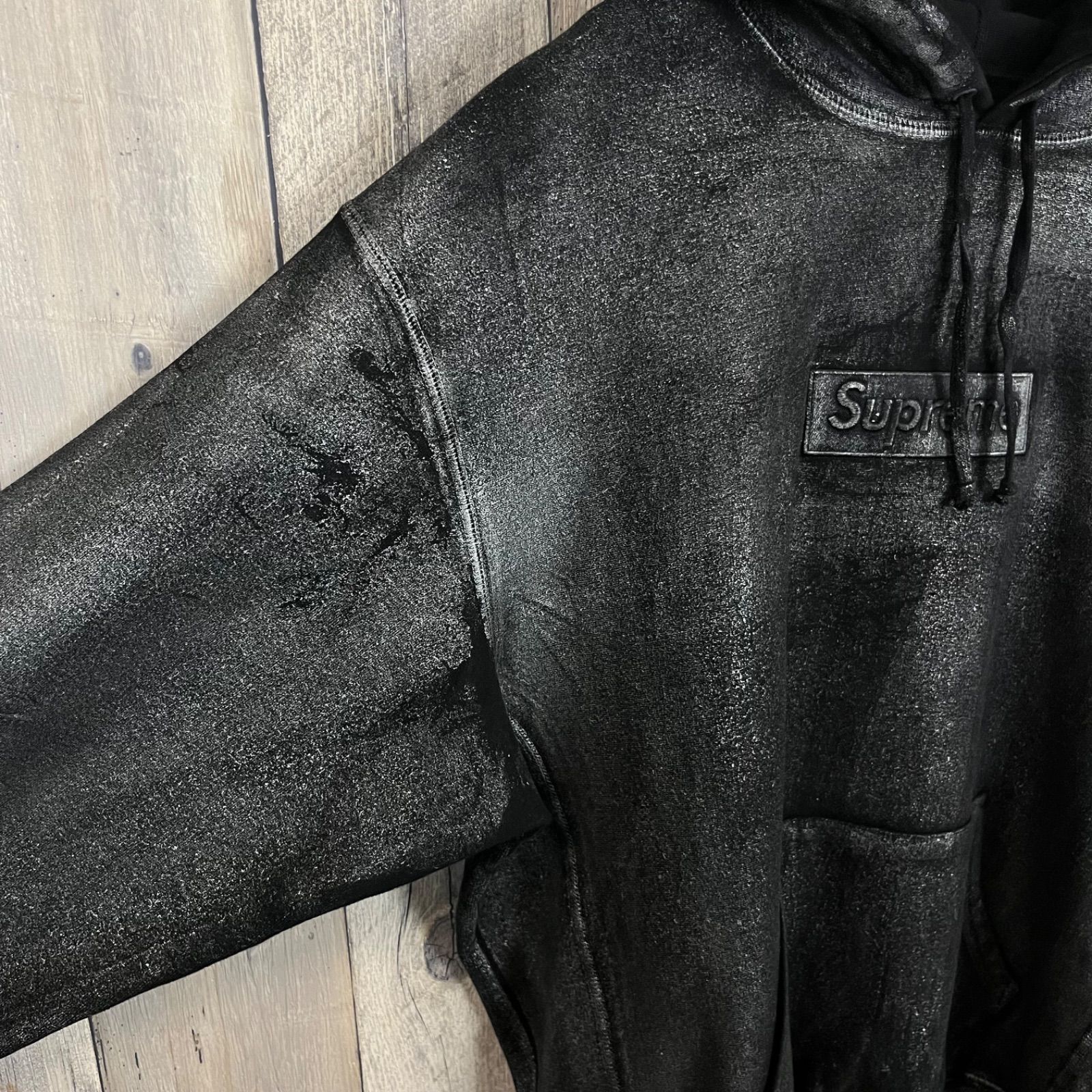 Supreme × MM6 Maison Margiela Foil Box Logo Hooded Sweatshirt 