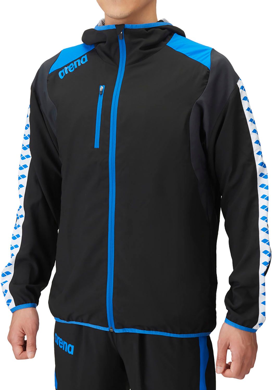 アリーナ arena スイミング ジャケット BKBU ブラック×ブルー