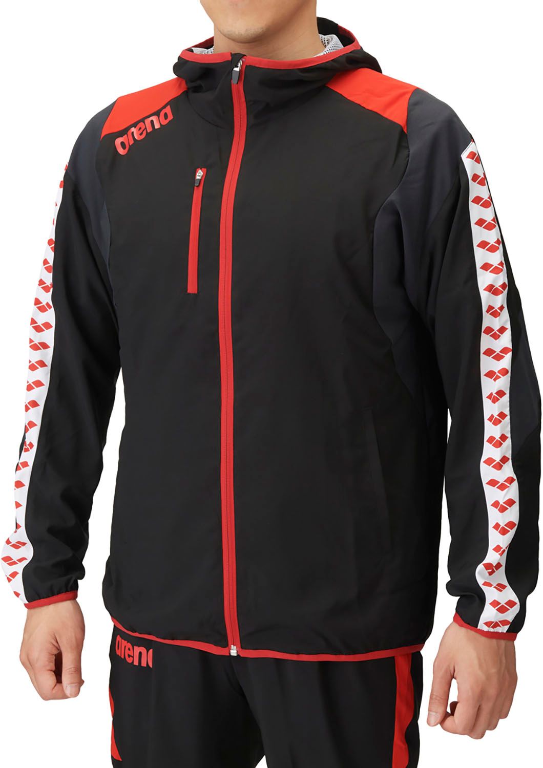 アリーナ arena スイミング ジャケット BKRD ブラック レッド