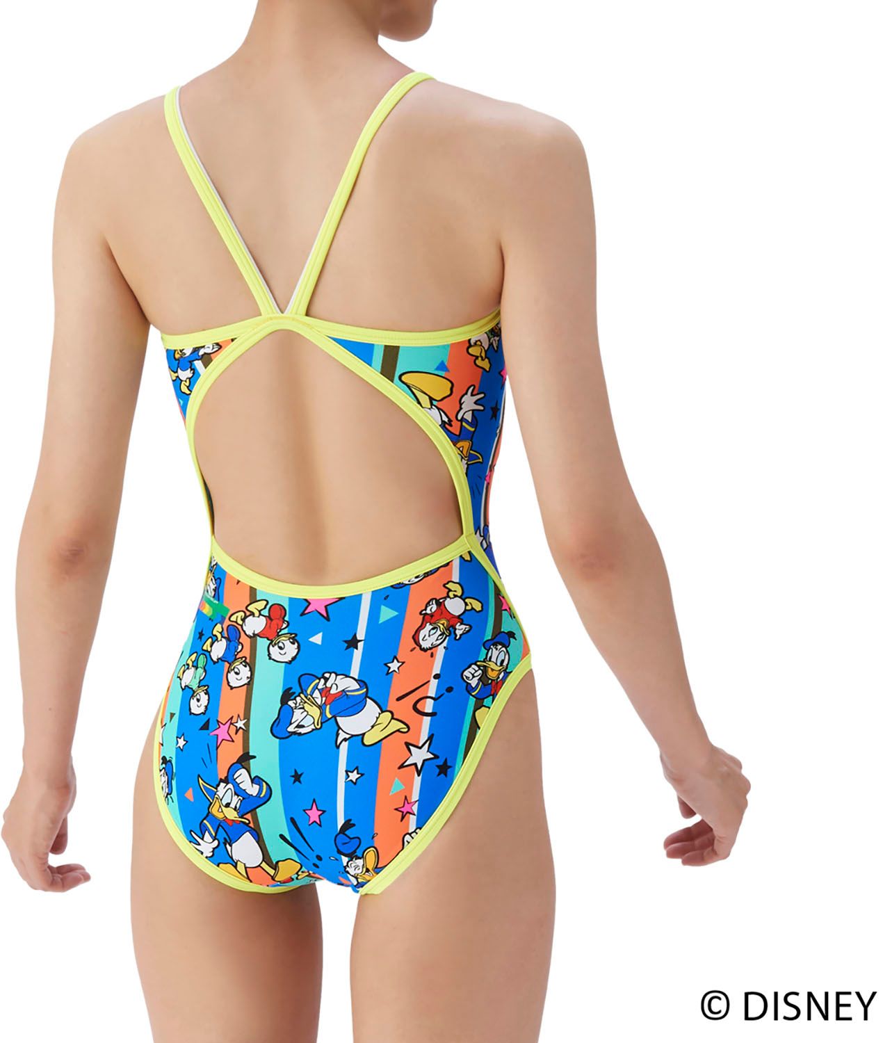 アリーナ arena スイミング トレーニングワンピース オープンバック レディース 水着 スイムウエア ディズニー 水泳 競泳 プール フィットネス 練習 泳ぎやすい 軽い泳ぎ心地 タフスキン PKBL ピンク×ブルー