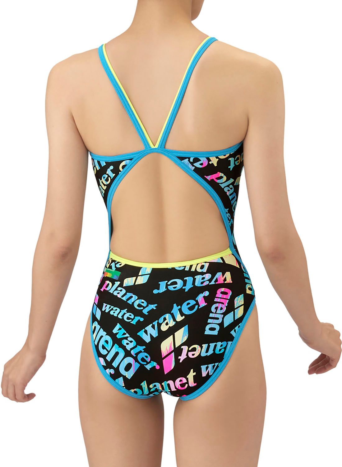 アリーナ arena スイミング トレーニングワンピース オープンバック レディース 水着 スイムウエア 水泳 競泳 プール フィットネス 練習 泳ぎやすい 軽い泳ぎ心地 タフスキン ハード BKPP ブラック×パープル