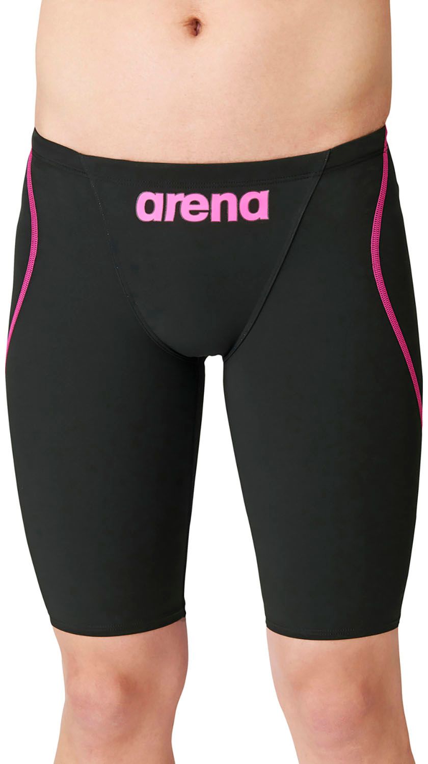 アリーナ arena スイミング ジュニア 競泳用水着 ハーフスパッツ スイムウエア キッズ 子供 水泳 試合 レース プール トレーニング 練習 WA FINA 承認 大会 小学生 男子 BKPK ブラック×ブラック