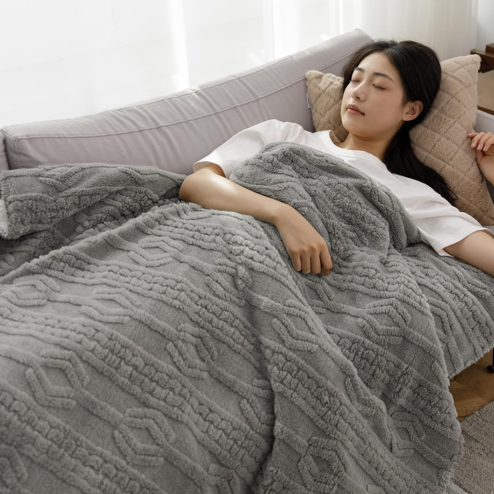 Ashler 掛け敷き兼用 188 130 cm 電気毛布キャンプ 電気ひざ掛け 電気毛布敷き 電気ブランケット 九階段タイマー機能付き 九階段温度調節 自動電源切れ 過熱保護 丸洗い ダニ退治 防寒対策 均一加熱 PSE承認済み ライトグレー