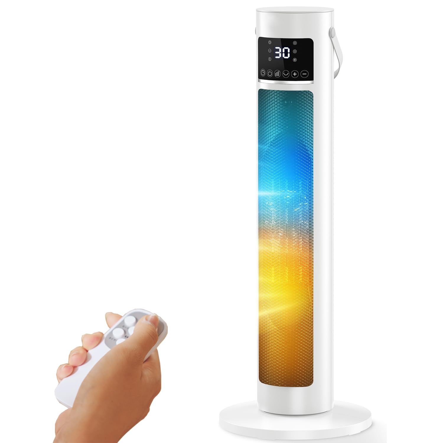 セラミックヒーター 電気ファンヒーター セラミックファンヒーター 暖房器具 扇風機 羽根なし ECO恒温運転 省エネ 節電対策 小型 速暖 大風量 電気ストーブ 過熱保護 足元 暖房 首振り タイマー 転倒オフ 温度調整 静音 オフィス リビング 寝室 ト