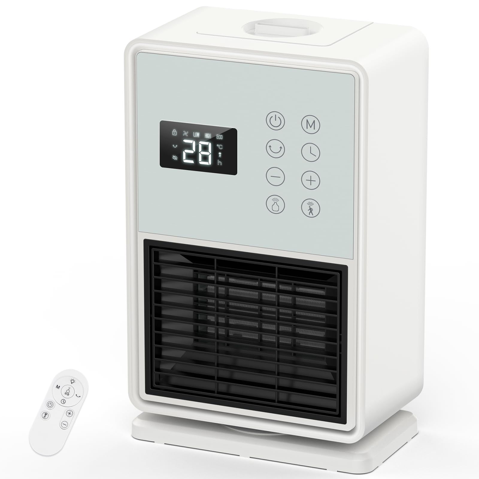 セラミックヒーター2025冬 暖房 加湿 空気清浄超音波加湿搭載 人感センサー付 ECO知能恒温 節電対策 LED大型ディスプレ LEDライト 自動首振 電気ストーブ セラミックファンヒーターり電気ヒーター 1秒速暖 4段階切替 24時間タイマー