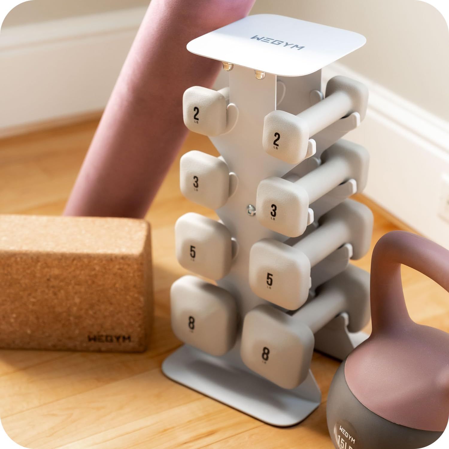 WeGym SafeGripダンベル 2個セット 2/3/5/8/10/12/15/20LB ダンベル