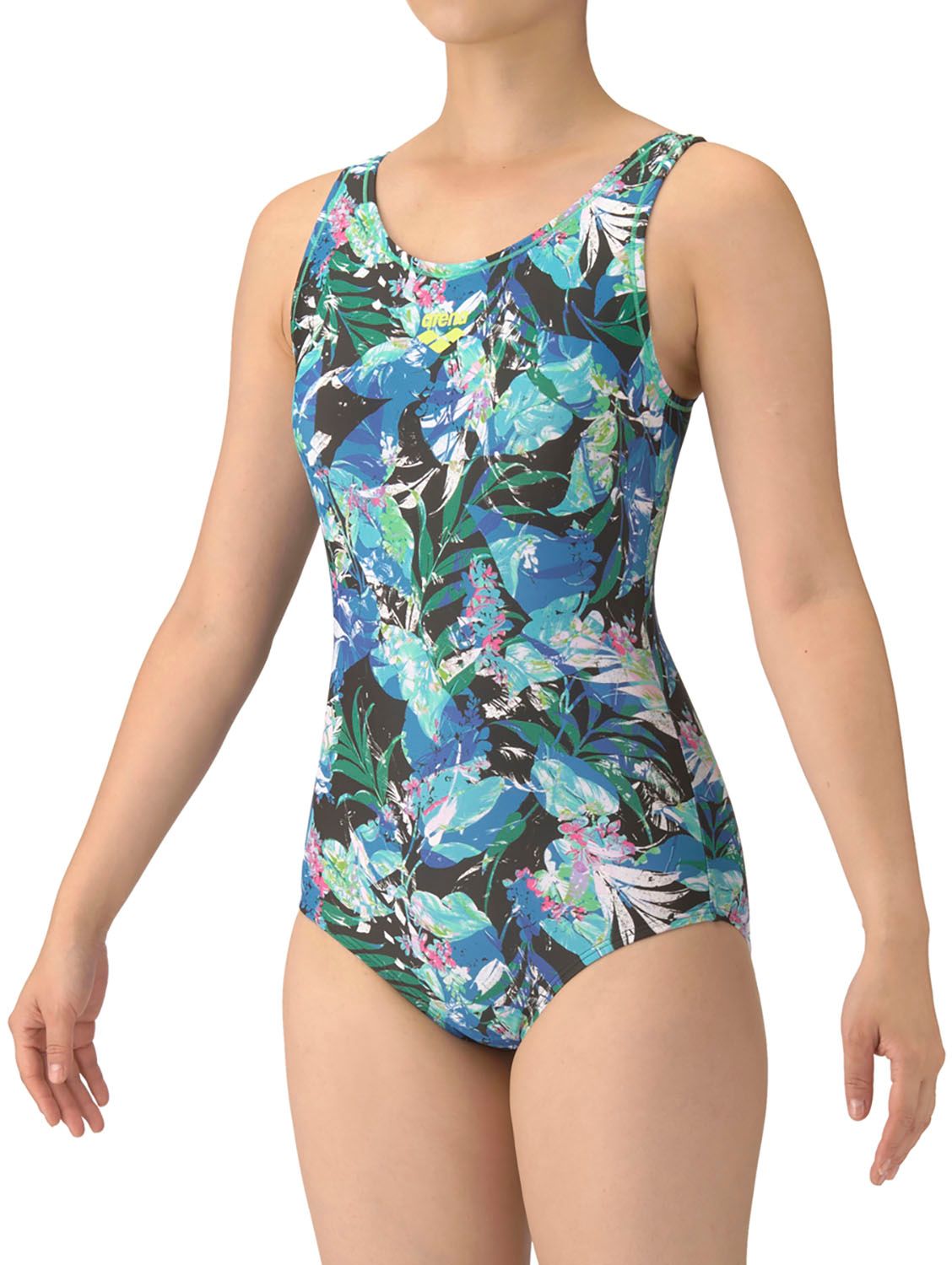 アリーナ arena スイミング フィットネスワンピース Uバック 差し込みパッド レディース ウィメンズ 女性 大人 水着 スイムウエア 水泳 プール トレーニング ジム 健康 リフレッシュ BKYL ブラック イエロー