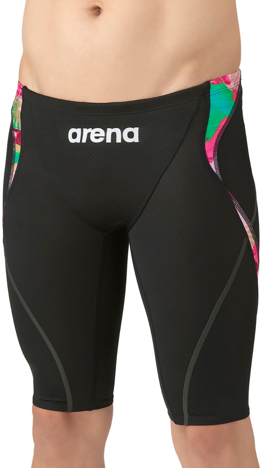 アリーナ arena スイミング レーシングスパッツ ハーフレッグ メンズ 水着 スイムウエア 水泳 競泳 男性 大人 泳ぎやすい 試合 レース プール WA FINA 承認 大会 部活動 BKPK ブラック ピンク