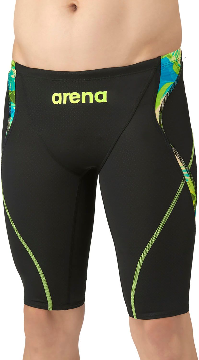 アリーナ arena スイミング レーシングスパッツ ハーフレッグ メンズ 水着 スイムウエア 水泳 競泳 男性 大人 泳ぎやすい 試合 レース プール WA FINA 承認 大会 部活動 BKYL ブラック イエロー