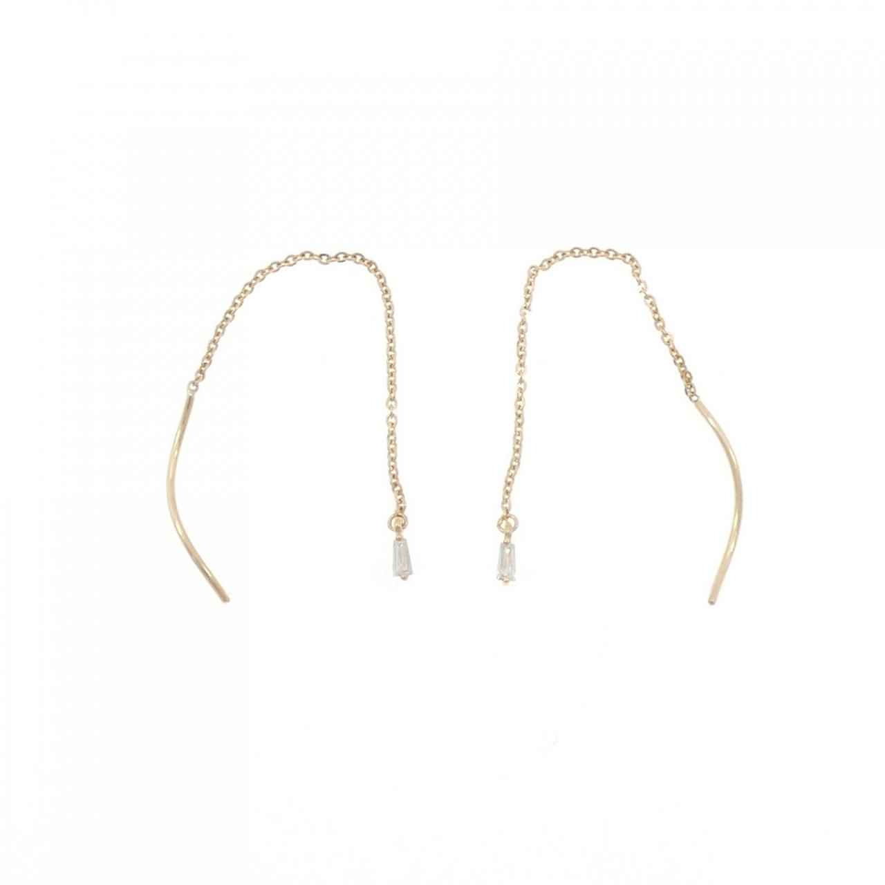 K18YG ダイヤモンド ピアス 0.04CT