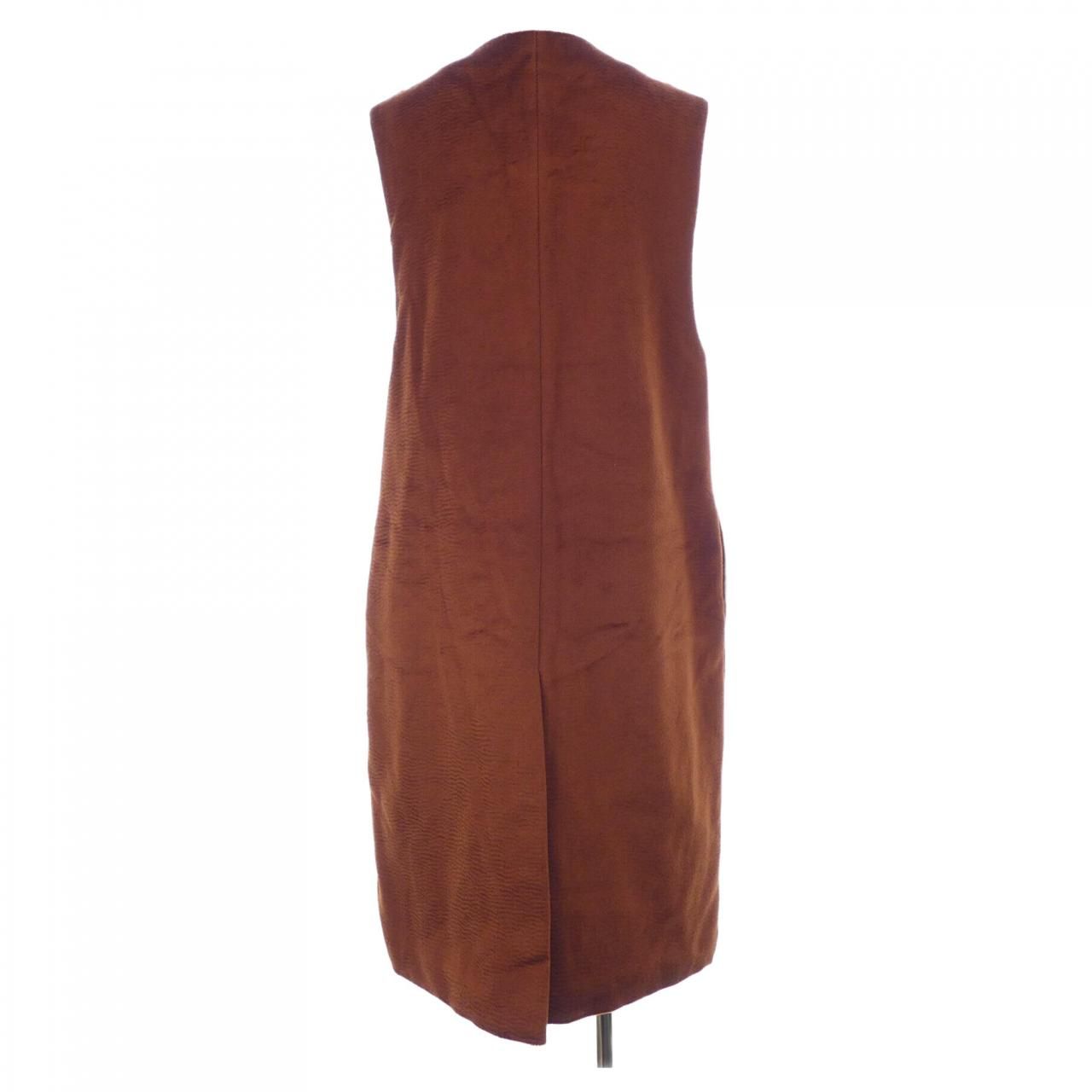 エルメス HERMES クルー ド セル トワルプリュム ロングベスト