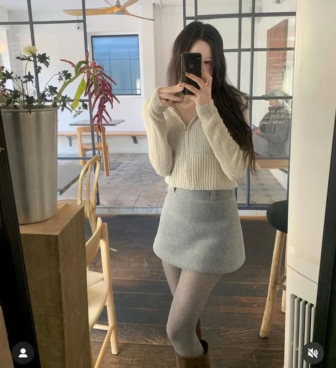 レイマーケット カシミア パンツ スカート グレー s