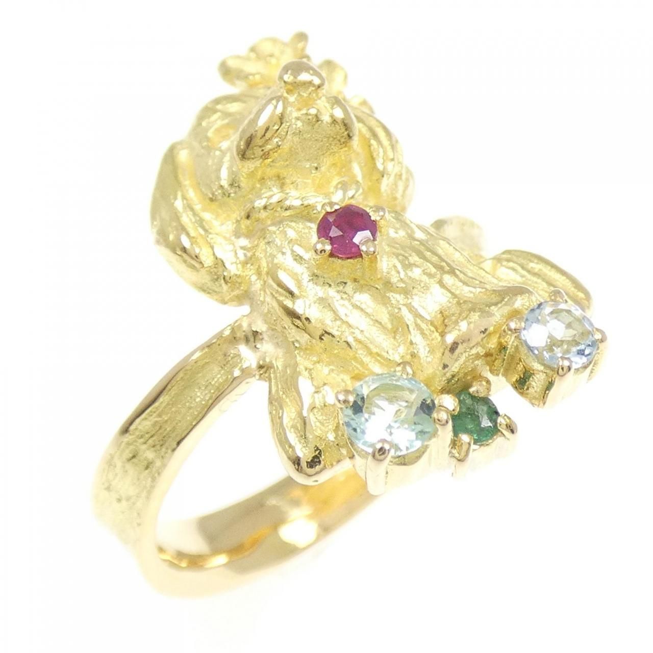 イワクラコウジ ドッグ ストーン リング