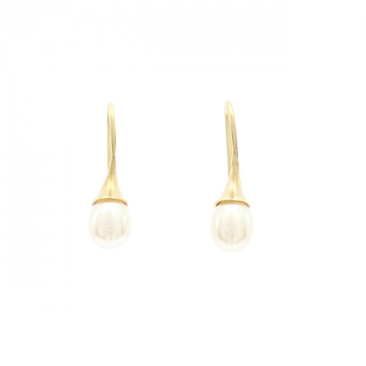 アガット 淡水パール ピアス - メルカリ