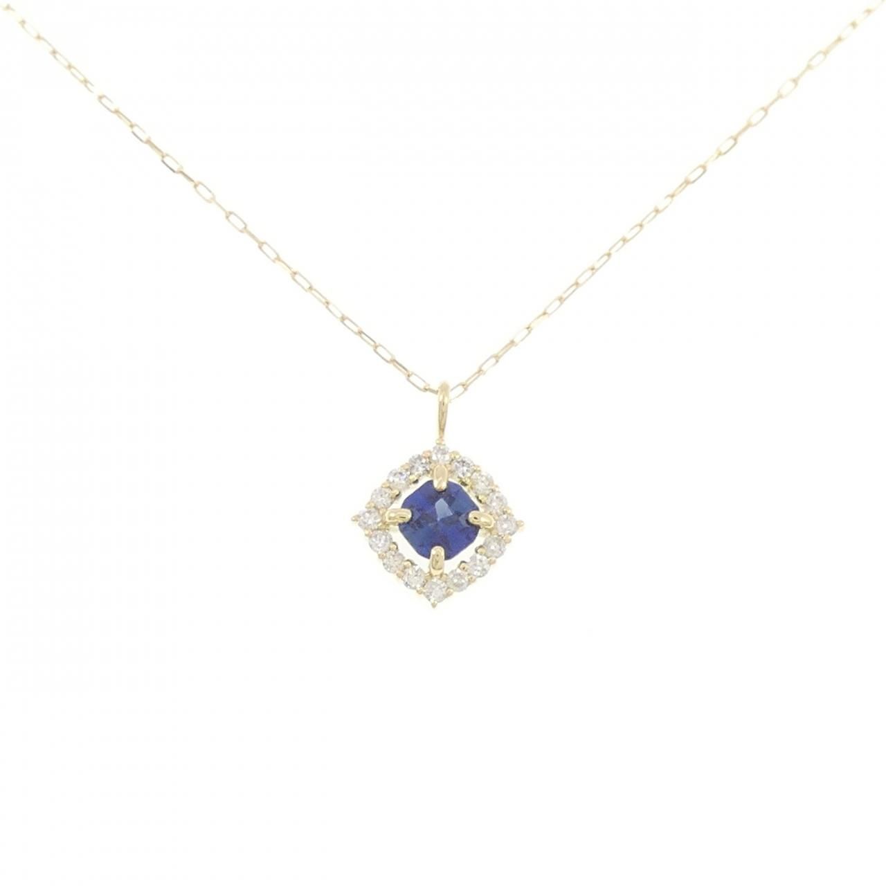 K 18 YG サファイヤ ネックレス 0 15 CT