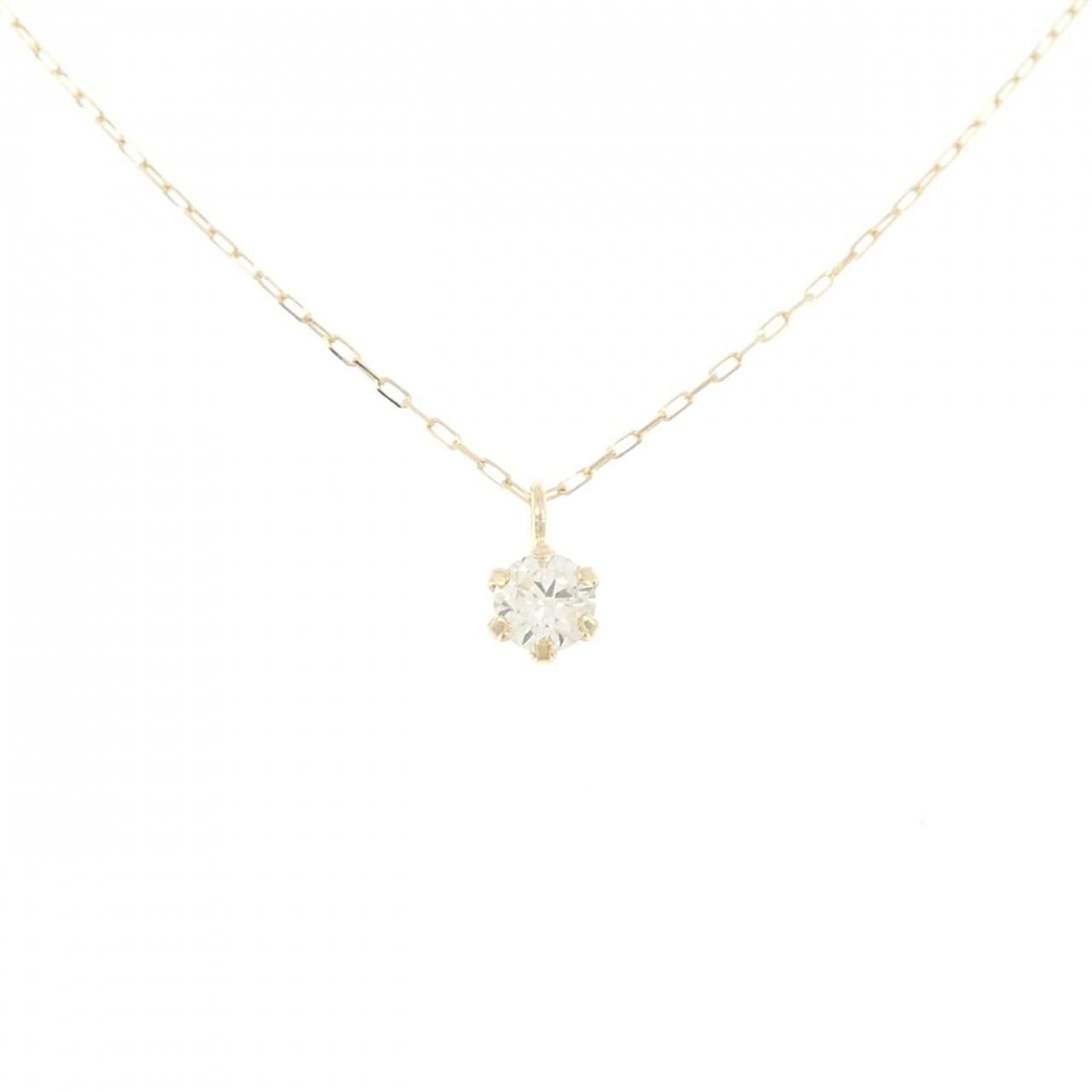 K 18 YG ダイヤモンド ネックレス 0.10 CT
