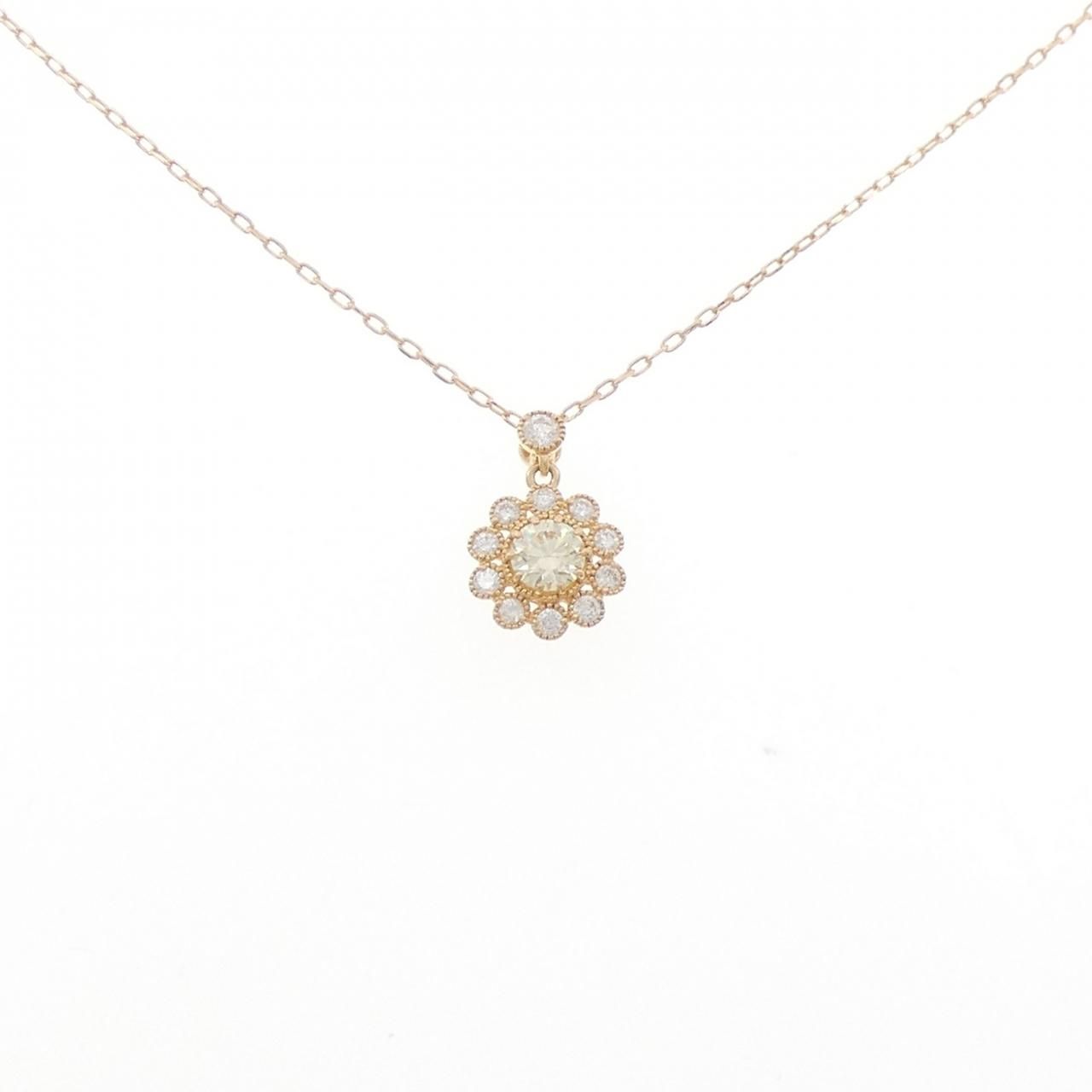 K 18 PG ダイヤモンド ネックレス 0.319 CT