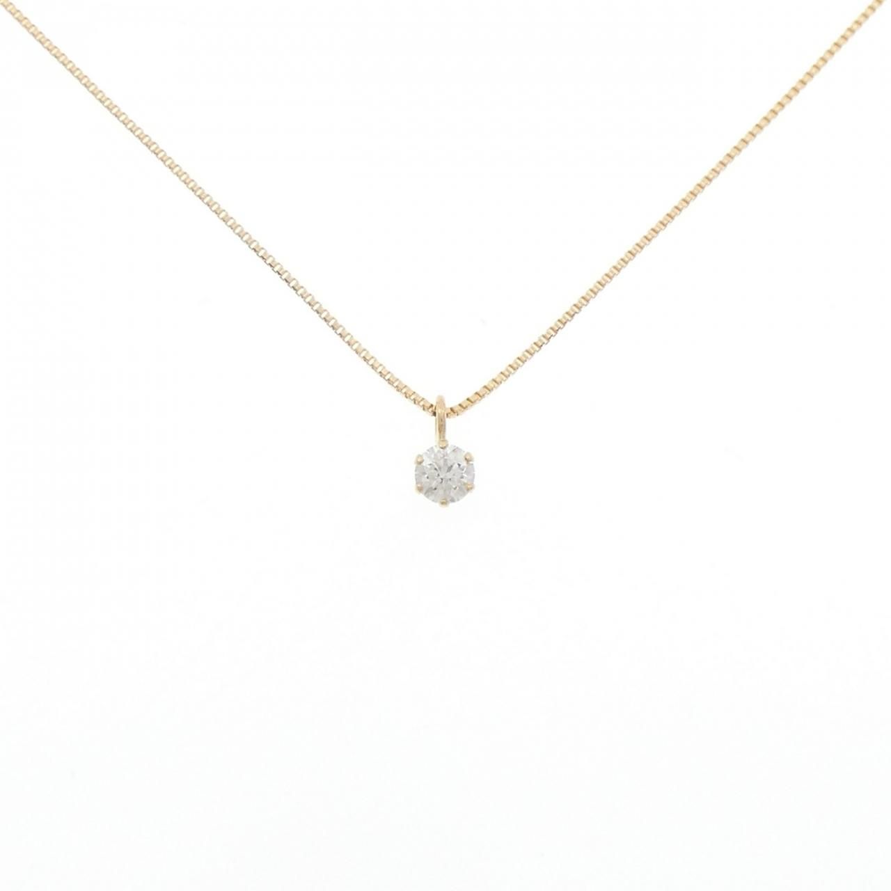K 18 YG ソリティア ダイヤモンド ネックレス 0 121 CT