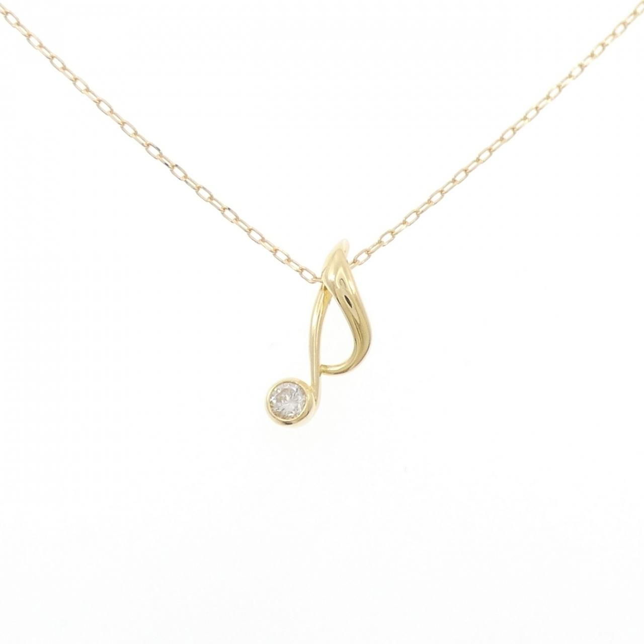 K 18 YG オンプ ダイヤモンド ネックレス 0 10 CT