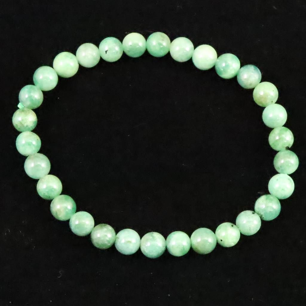 エメラルド ライト 6 mm玉ブレスレット 9.7 g 榎本通商77532