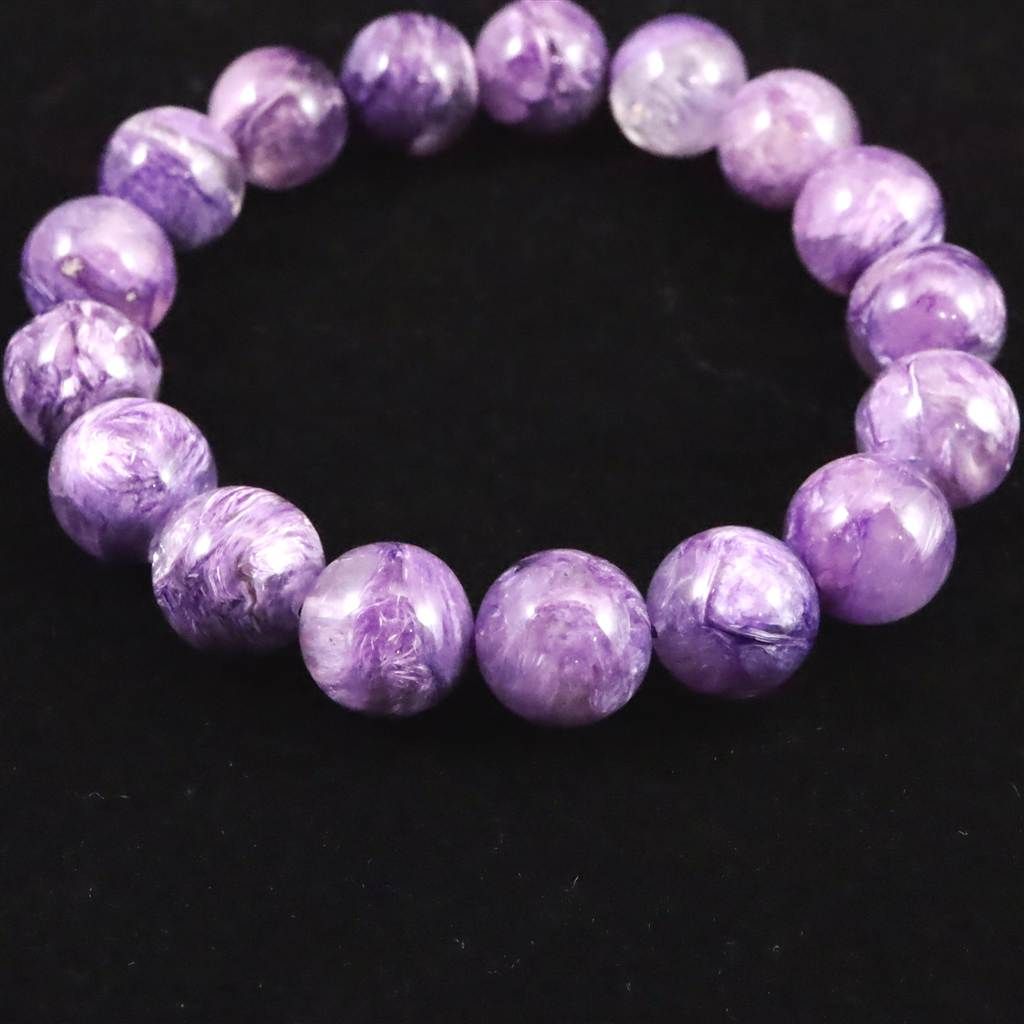 エンジェルシリカ チャロアイト 12mm玉ブレスレット 40.4g 【榎本通商