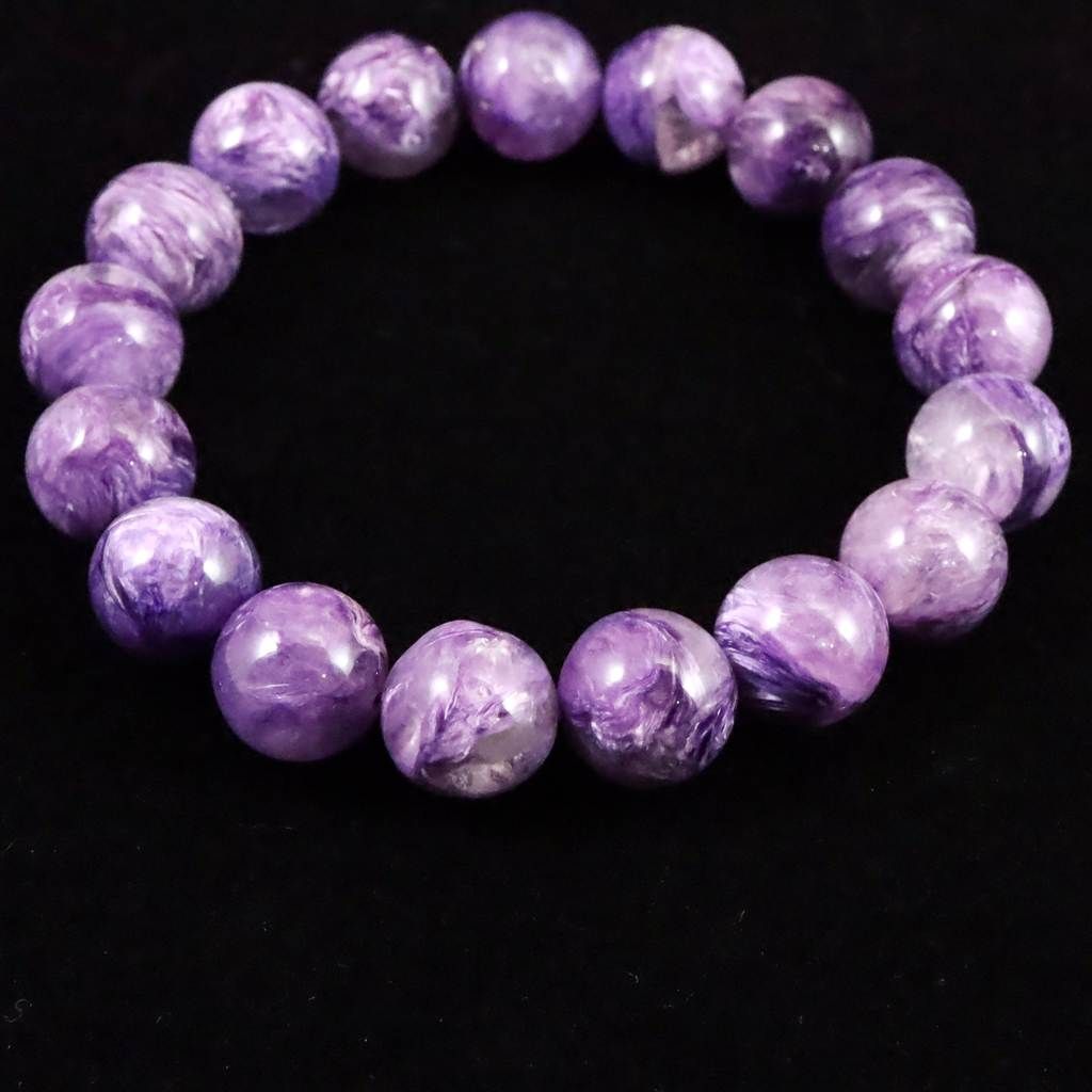 エンジェルシリカ チャロアイト 12mm玉ブレスレット 40.4g 【榎本通商