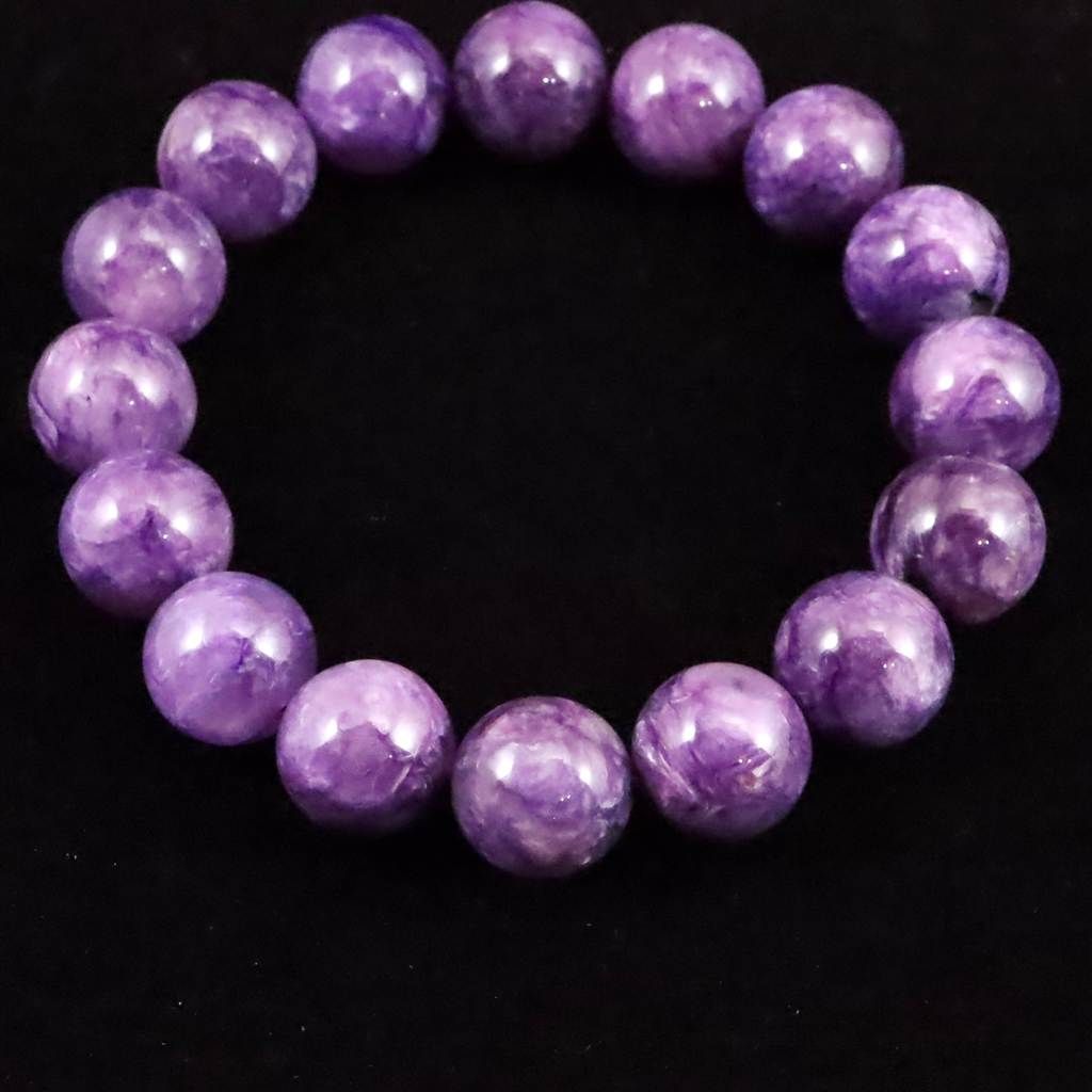 エンジェルシリカ チャロアイト 14 mm玉ブレスレット 62.2 g 榎本通商16900