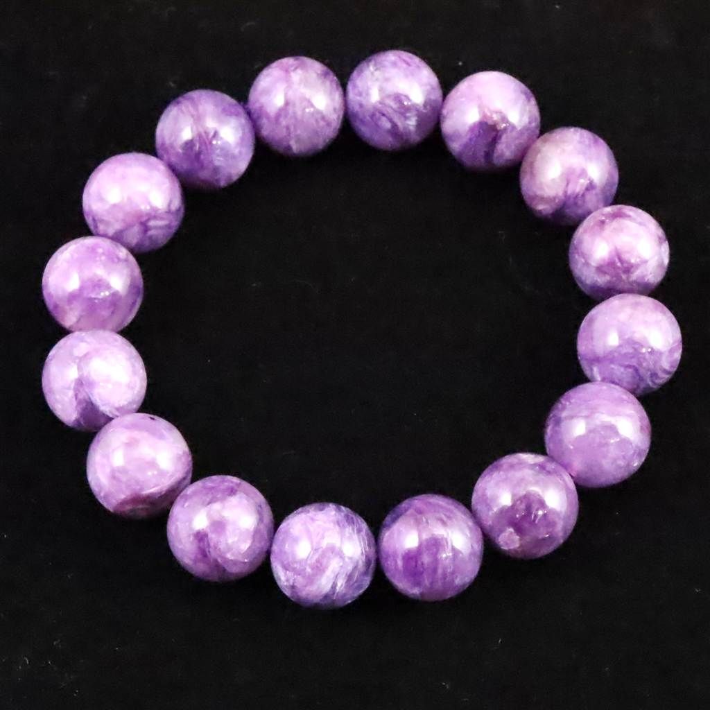 エンジェルシリカ チャロアイト 13 mm玉ブレスレット 50.9 g 榎本通商43143