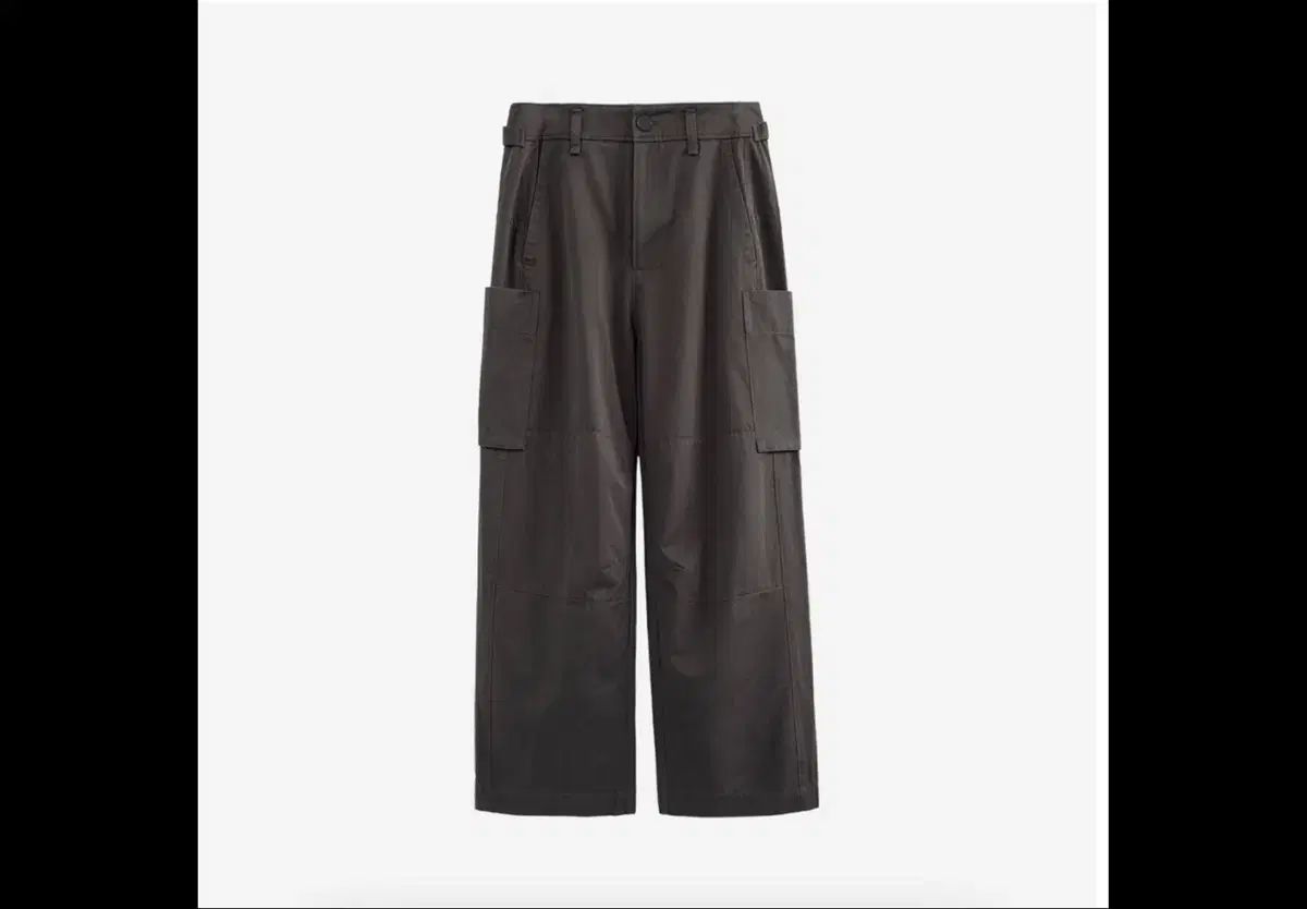 Big Cargo Pants Non Baggy Wash Charcoal
