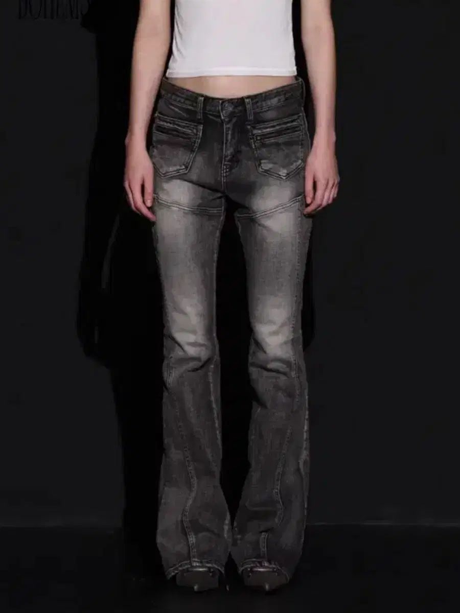 BOHEMSEO ボヘミアンソウル フロント ポケット ブーツカット デニムパンツ