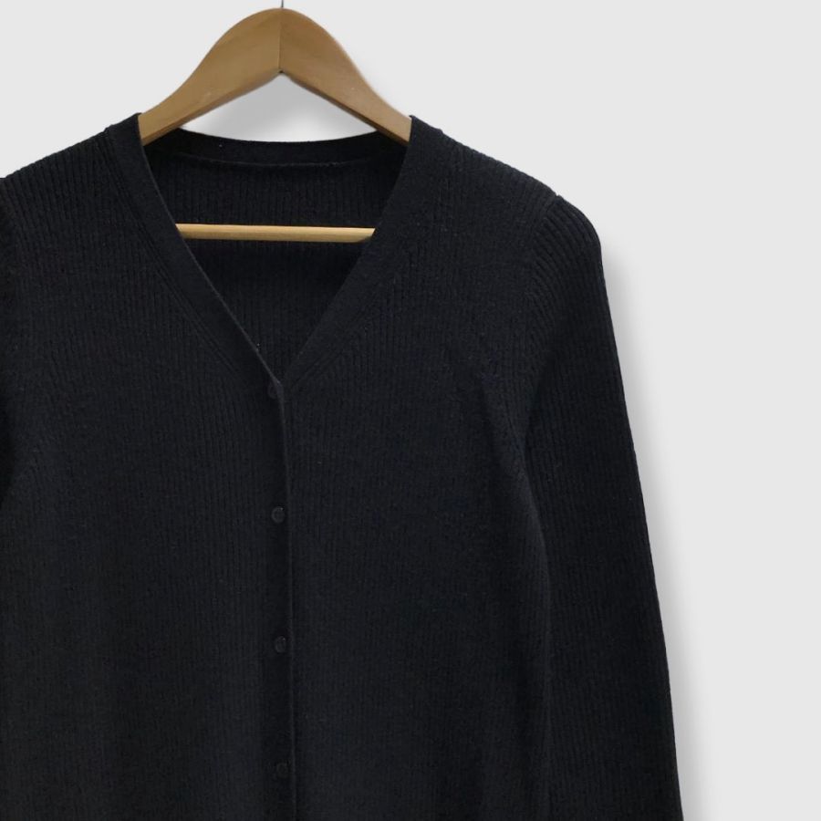 カプリシューレマージュ ニットロングカーディガン ニットワンピース 黒ニット
