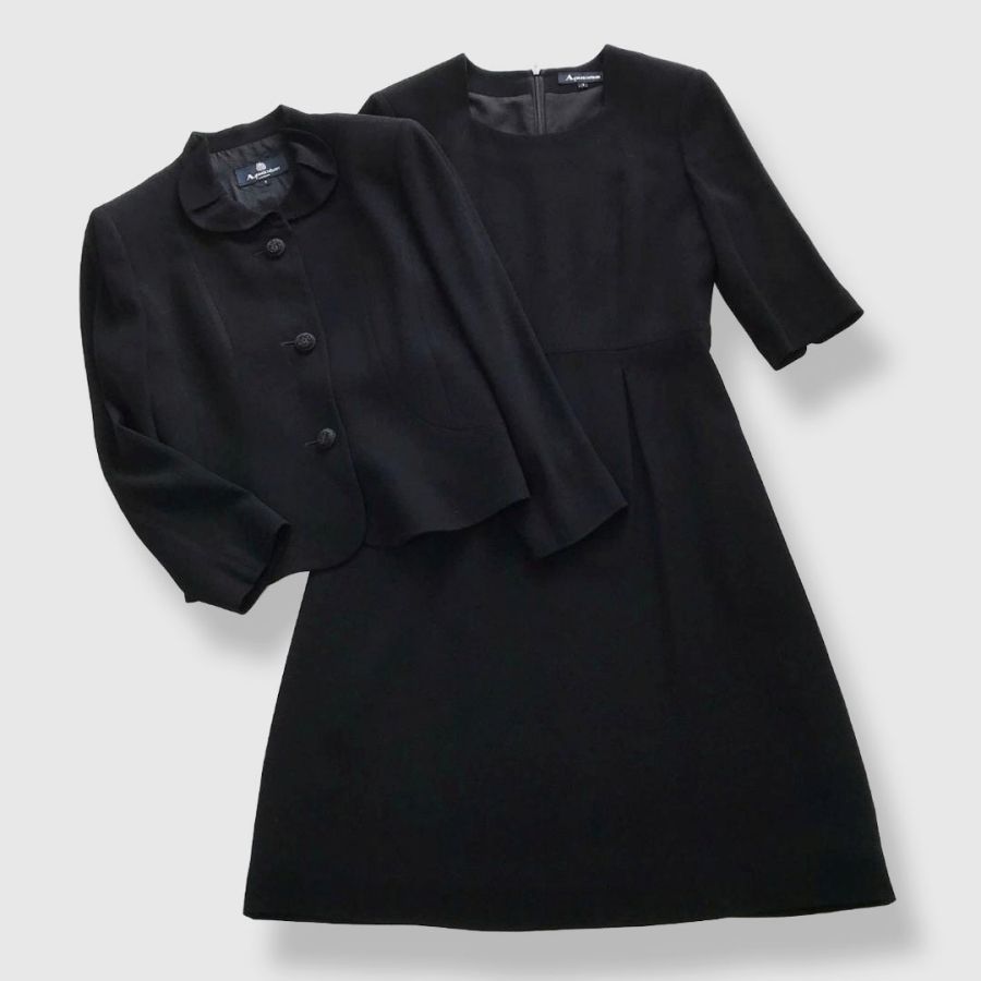 Aquascutum アクアスキュータム ブラックフォーマル スーツ 冠婚葬祭
