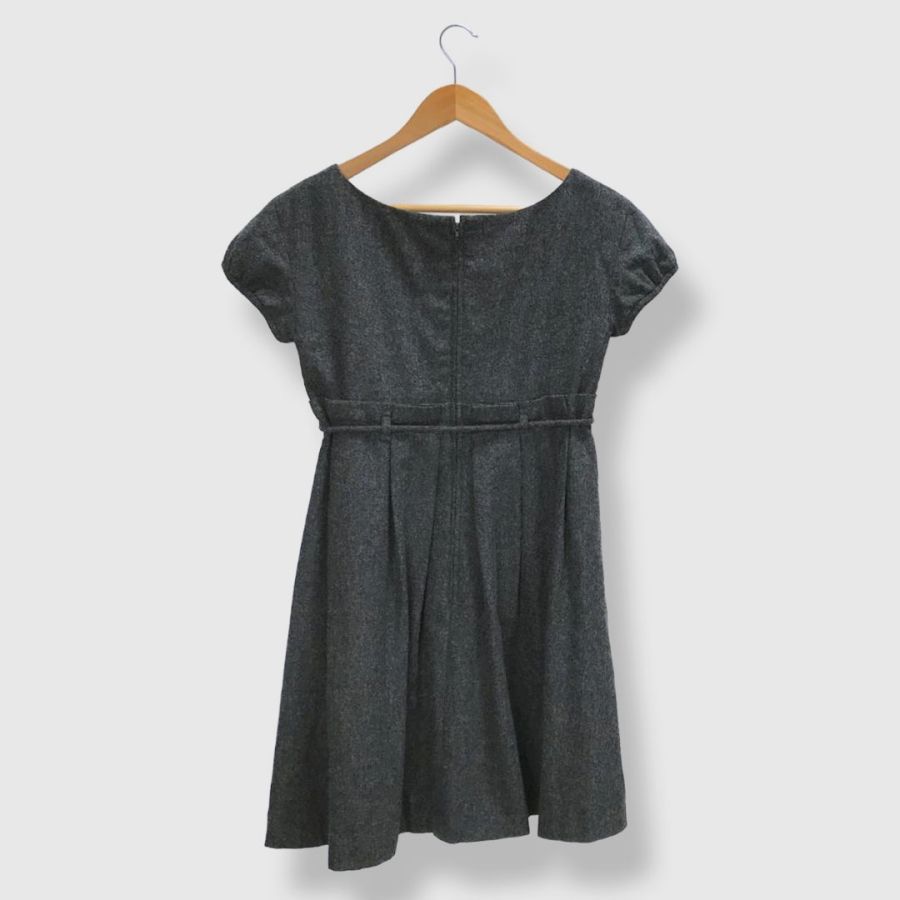 BURBERRY バーバリーブルーレーベル 半袖ウールワンピース リボン