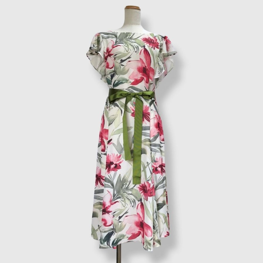 Phase Eight フェイズエイト 赤の花柄ワンピース Phase Eight フェイズエイト 赤の花柄ワンピース