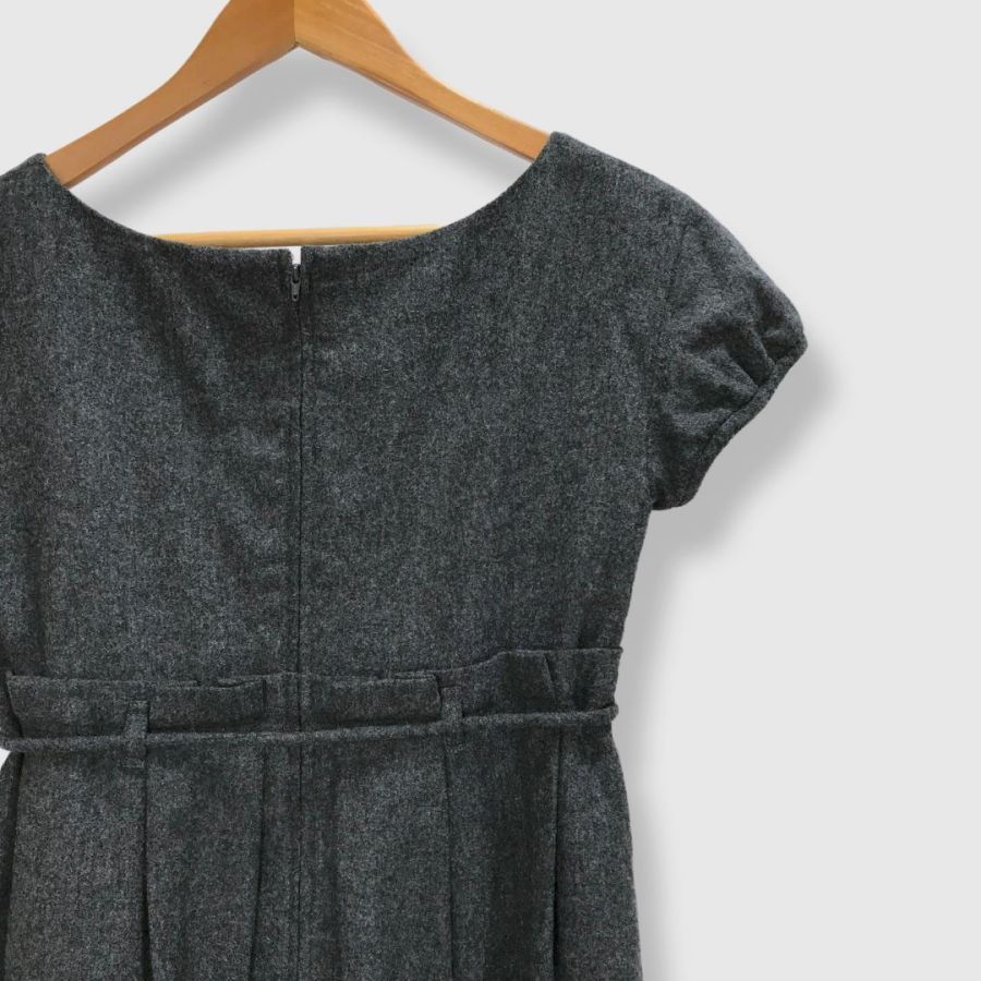 BURBERRY バーバリーブルーレーベル 半袖ウールワンピース リボン