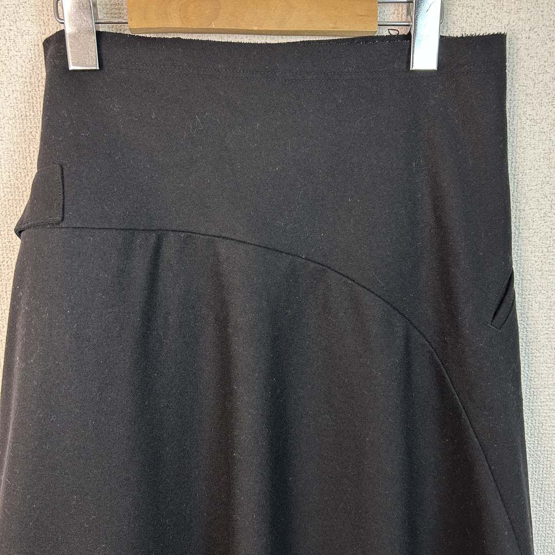 Y-3 ワイスリー ロングスカート 変形デザイン ブラック Sサイズ レディース 古着 モード