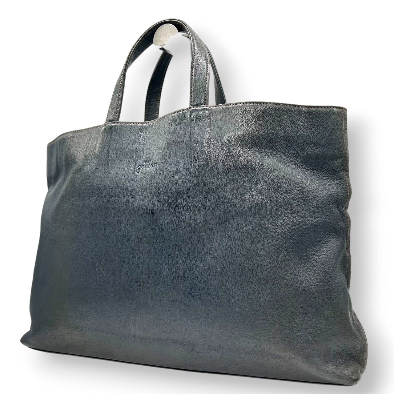 ダン ゲンテン dan genten トートバッグ ビジネスバッグ ブリーフケース レザー 本革 ネイビー 紺 A 4収納可 大容量 PC収納 通勤 通学 ヴィンテージ感 エイジング 経年変化 メンズ レディース ユニセックス 鞄 かばん s 92