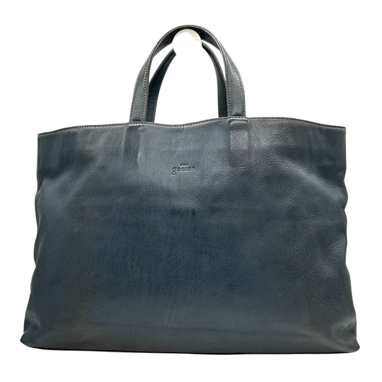 ダン ゲンテン dan genten トートバッグ ビジネスバッグ ブリーフケース レザー 本革 ネイビー 紺 A 4収納可 大容量 PC収納 通勤 通学 ヴィンテージ感 エイジング 経年変化 メンズ レディース ユニセックス 鞄 かばん s 92