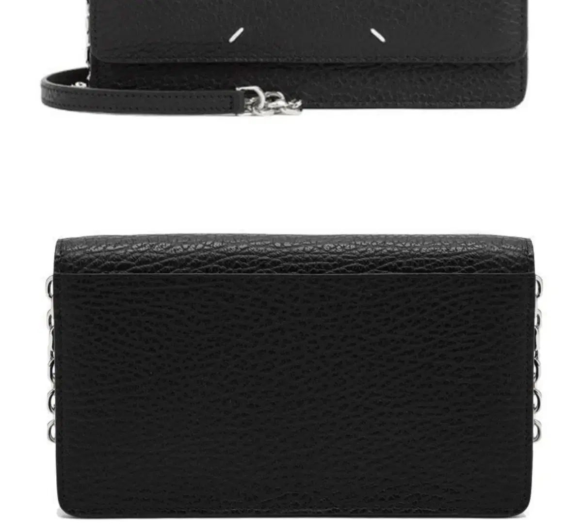 メゾン マルジェラ スティッチ チェーン ウォレット バッグ クロスバック ブラック